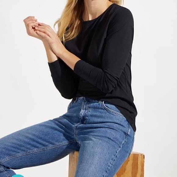 Women's Morada Everyday Long Sleeve T-Shirt UPF 50+ in Black - Size XS - Picture 2 of 9